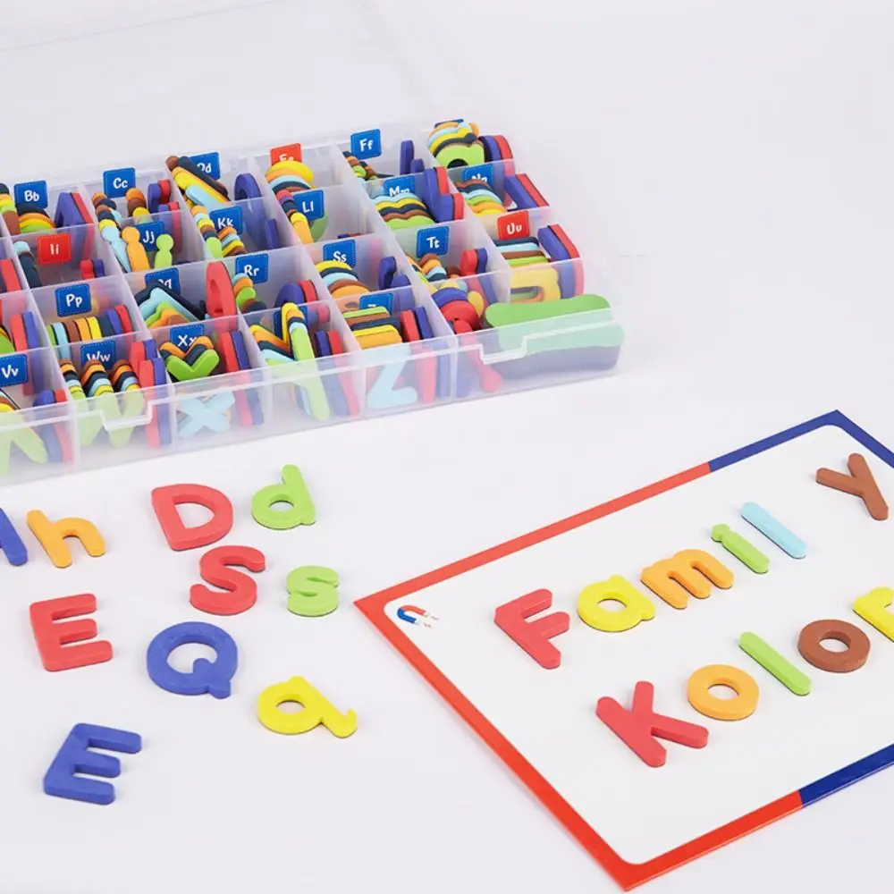 

Early Education Magnetic Letters Kit Word spelling English Teaching Aids Children's English Alphabet Stickers Creativity