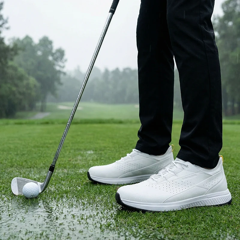 Golf Sports Shoes Men Waterproof high-Quality Leather Golf Competition Sports Shoes Formal Shoes Golf Course Men Training Shoes