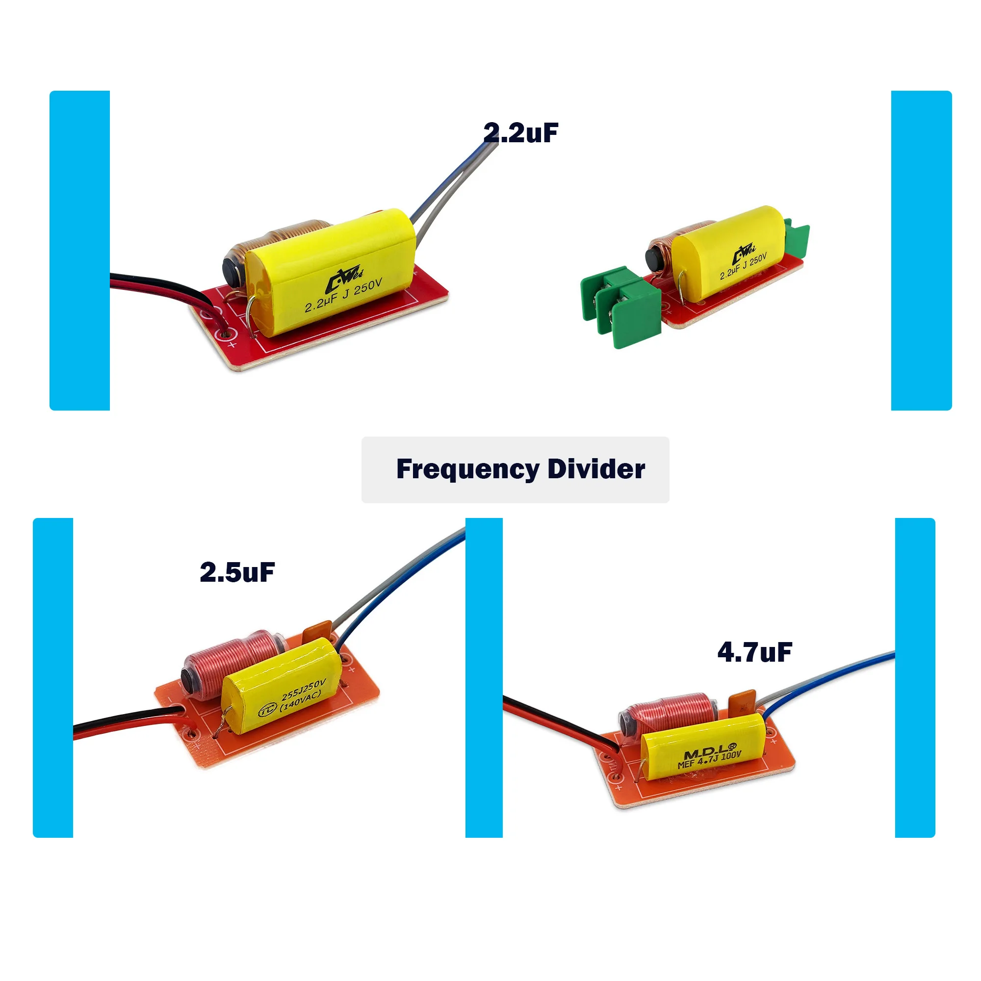 

1 Way 40W Audio Crossover Filters Hifi Treble Tweeter Frequency Divider Home Car Audio Stereo DIY