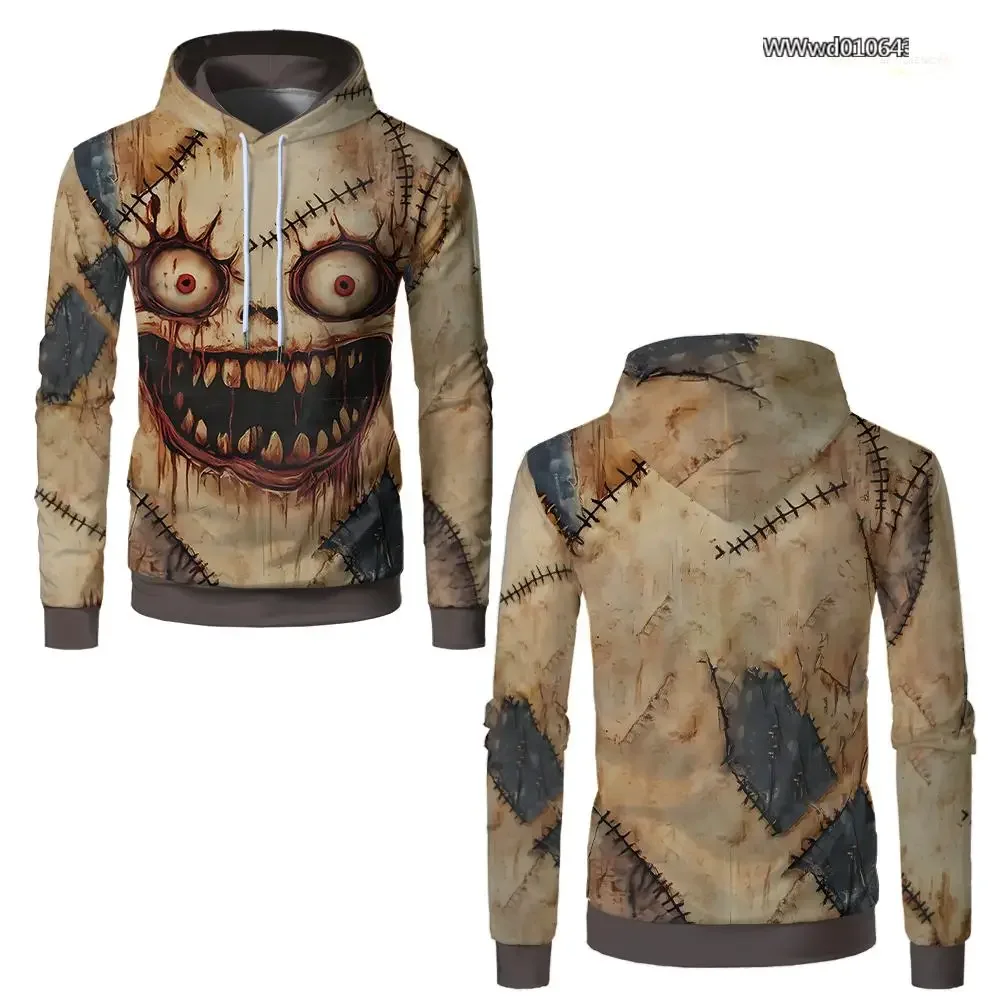 

Zombie Skeleton Mummy Graphic Hoodie Street Hip-hop Halloween Party Casual Men's and Women's Suitable Autumn and Winter Hoodie