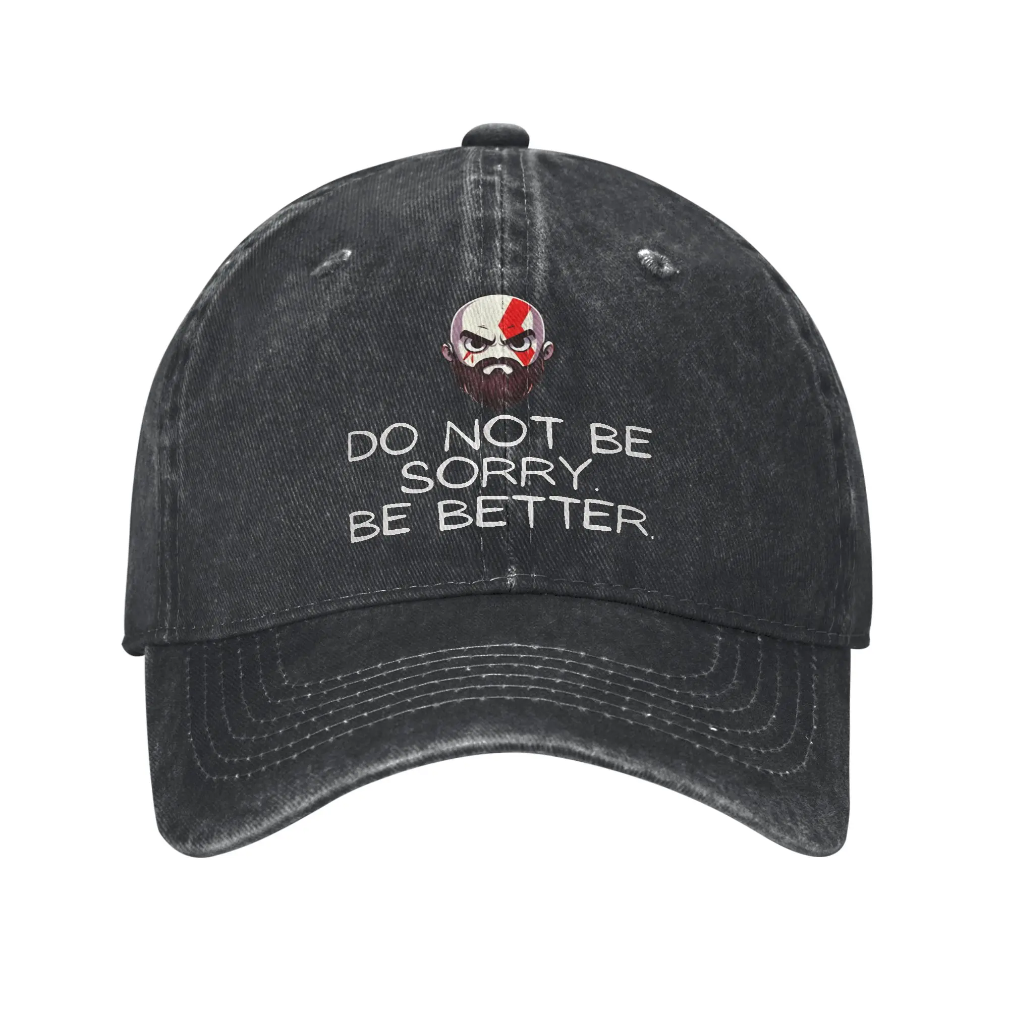 God of war Kratos Do not be sorry.  Outfits Baseball Caps Men Women Casual  Hats Cap Adjustable Casquette Dad Hat