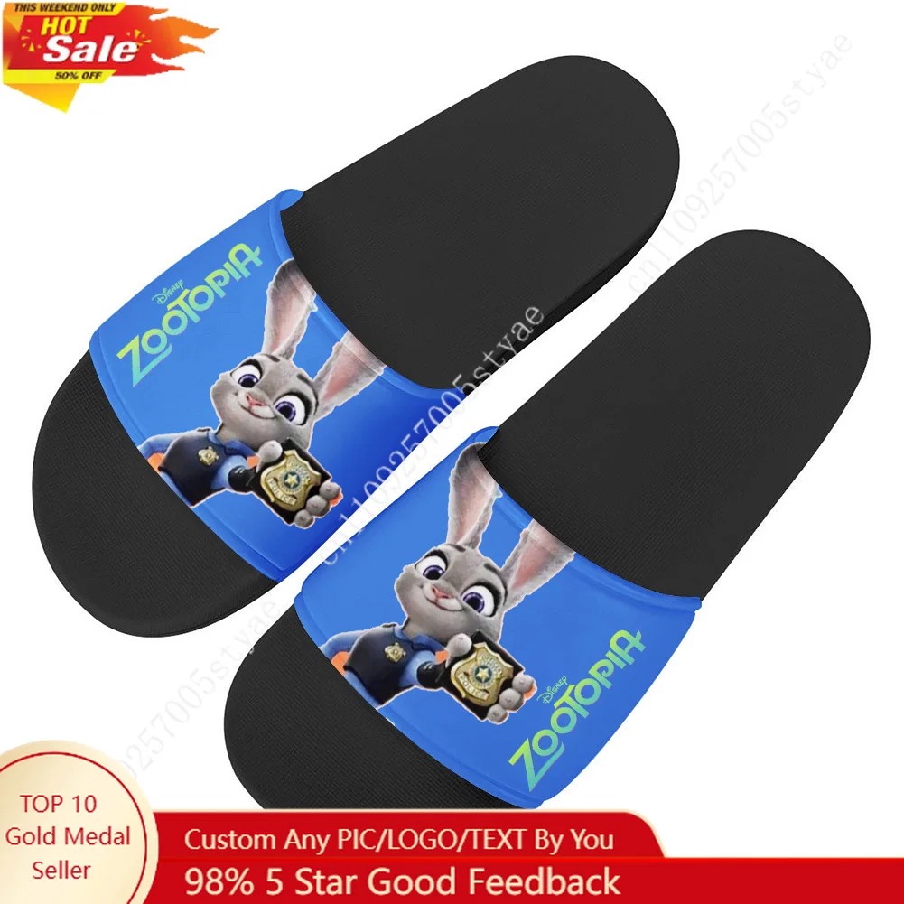 

Disney Zootopia Judy Hopps Officer lippers Home Outdoor Casual Water Shoes Men Women Teenager Beach Pool Sandals Summer Slipper