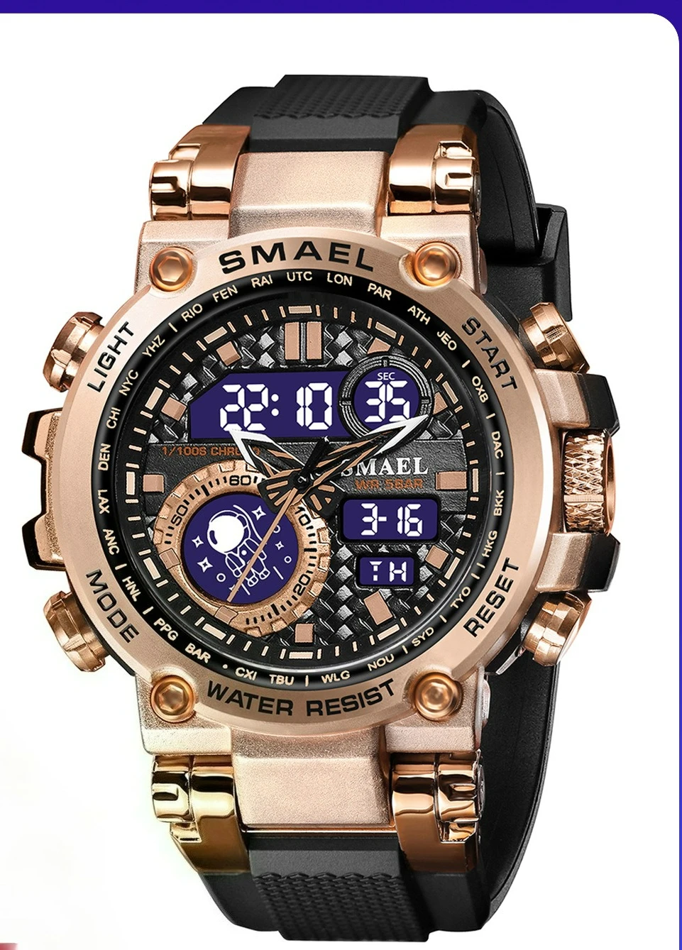 

Smael alloy digital watch - multifunctional sports watch with stopwatch and alarm - trendy design