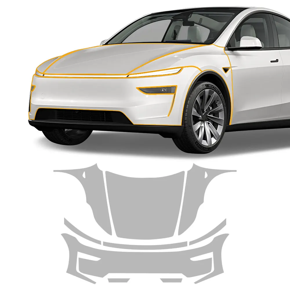 

For Tesla Model Y Juniper 2025 2026 TPU Bumper Door Pre-cut Sticker Paint Protection Film PPF Kit Scratch-resistant Transparent