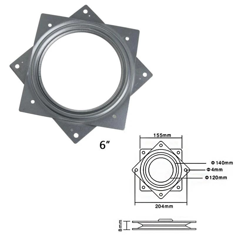 97QC kwadratowy łożyska obrotowa płyta obrotowa leniwa Susan Turntable 3 "/4"/6