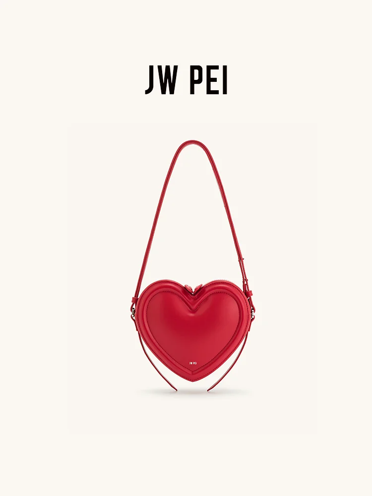 JW PEI heart-shaped messenger bag niche design sweet and cool three-dimensional love bag single shoulder messenger woman
