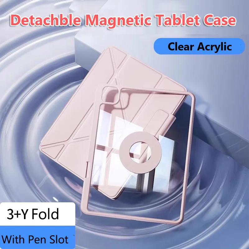 

For IPad Case Mini 7 A17 Pro Air 6 M2 Pro 11 M4 2024 5 4 10.9 10th 9th 8th 7th Gen 10.2 Pro 13 12.9 Mini 6 3 2 1 Y Fold Cover