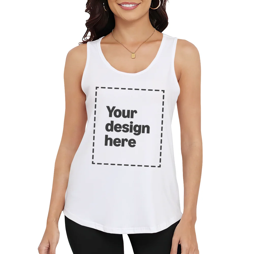 Women's Custom Print Tank Top – Personalized Casual Sleeveless Shirt, Customizable Graphic Tee for Daily & Outdoor Use