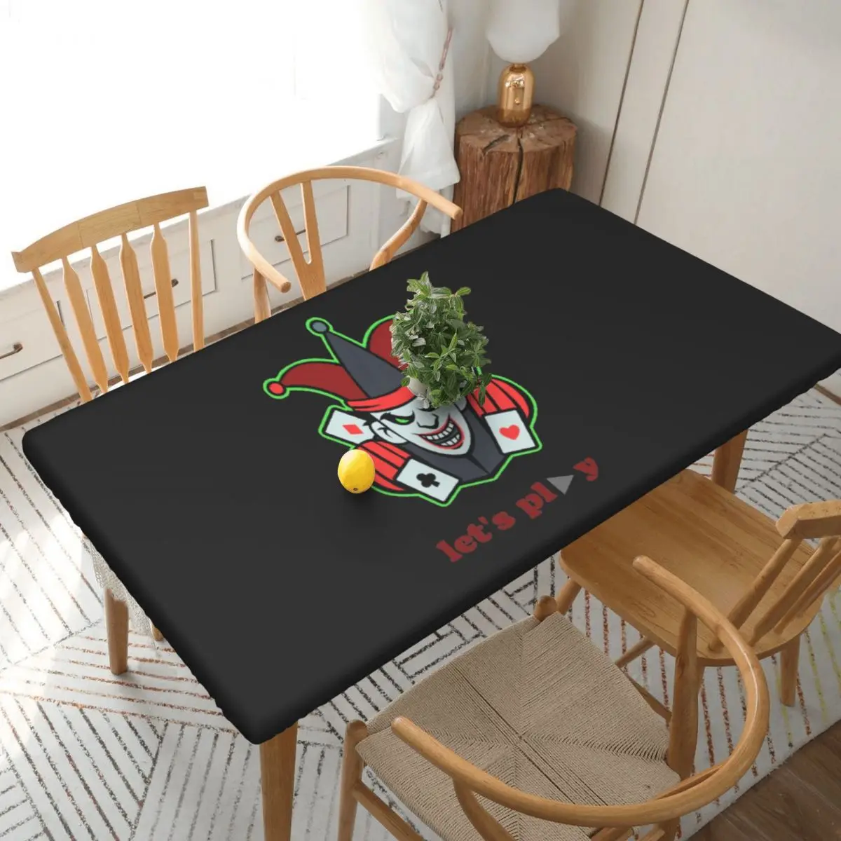 Poker Card Game Casino Customized Rectangular Tablecloth Oilproof Table Cover for Dining Events Table Cloth