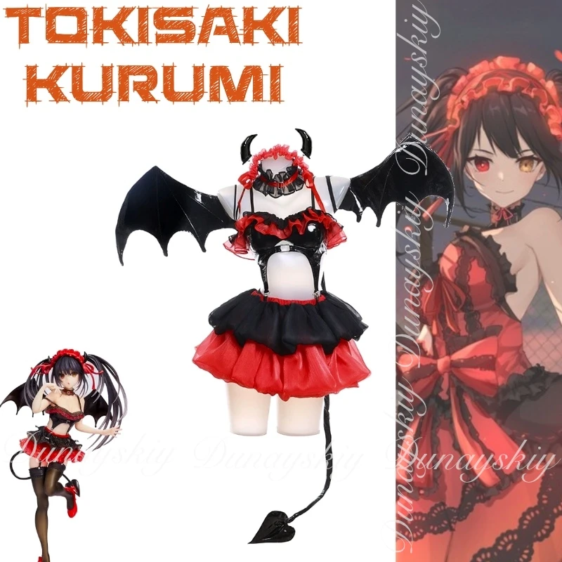 DATE A LIVE Tokisaki Kurumi One Character With Little Devil Swimsuit Rabbit Girl Most Wicked Elf Cosplay Costume Anime Full Suit