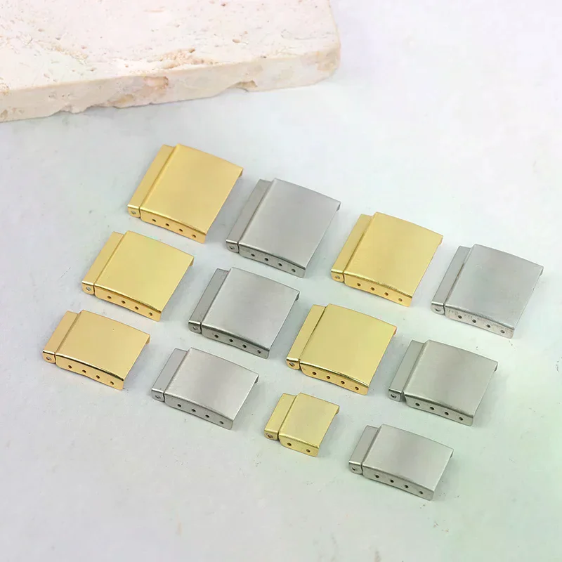 1Pc Silvery/Golden 12-22MM Steel Watch Band Bracelet Extender Clasp Extension With Step Strap Accessory For Watch Repair