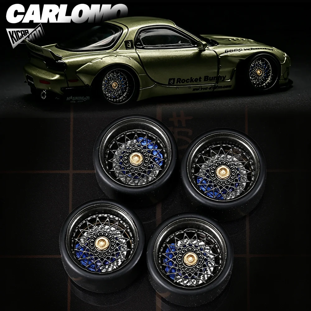

Carlomo 1/64 Alloy Series S-1 Wheel Bearings Ultra Smooth Rolling 9.5mm with Tires for Tomica Modified Car Model (4pcs 1set)
