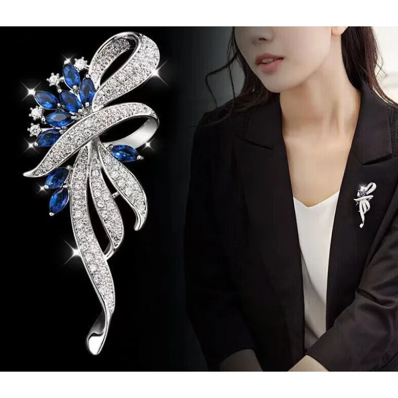 Exquisite Diamond Brooch Suit Shirt Corsage Pin Collar Lapel Decoration Buckle Party Clothing Accessorie Coat Badge Jewelry Gift