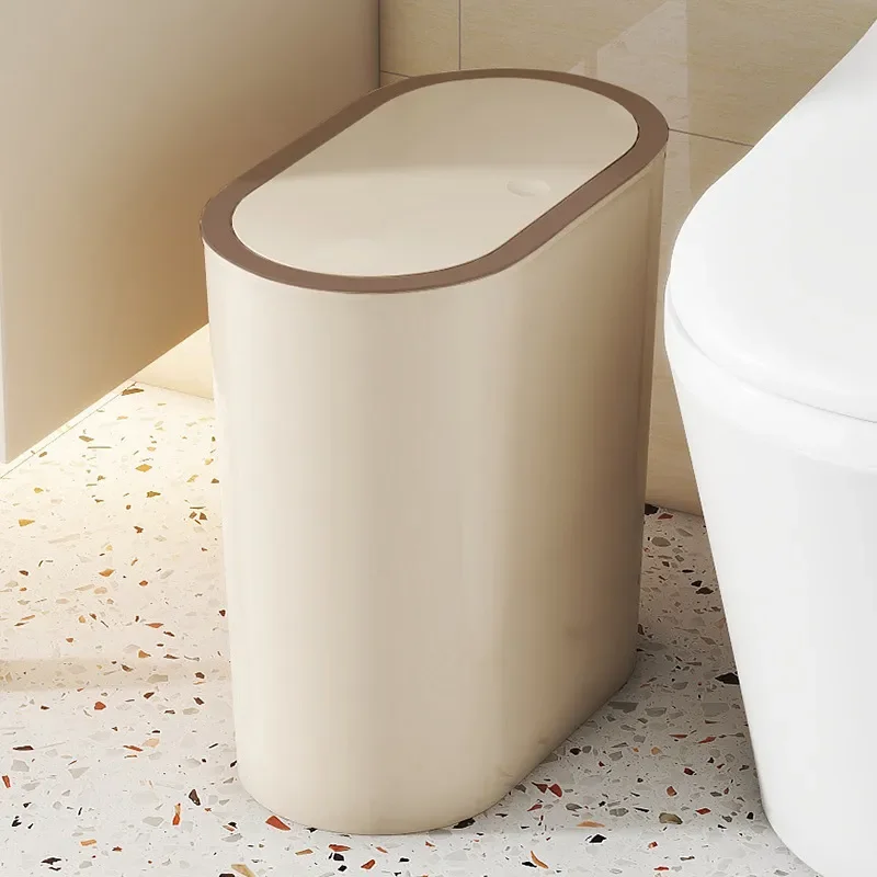 for Household Kitchen Toilet Living Room Dormitory High Value Large Capacity Paper Basket with Silent Design Trash Can