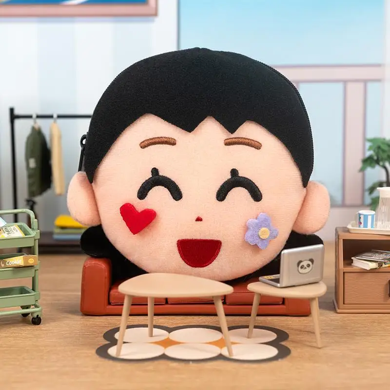 Dessin animé créatif Irasutoya peluche porte-monnaie casque câble de données rouge à lèvres changement sac de rangement garçons et filles cadeaux de noël