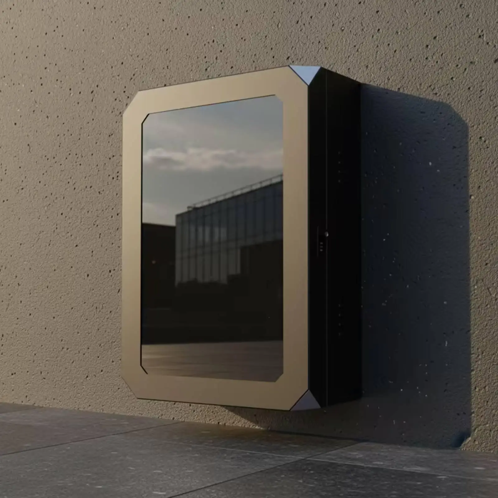 Lockable Outdoor Charging Cabinet Wall Mount Enclosure for Electronic Box Safe with Keyed Access