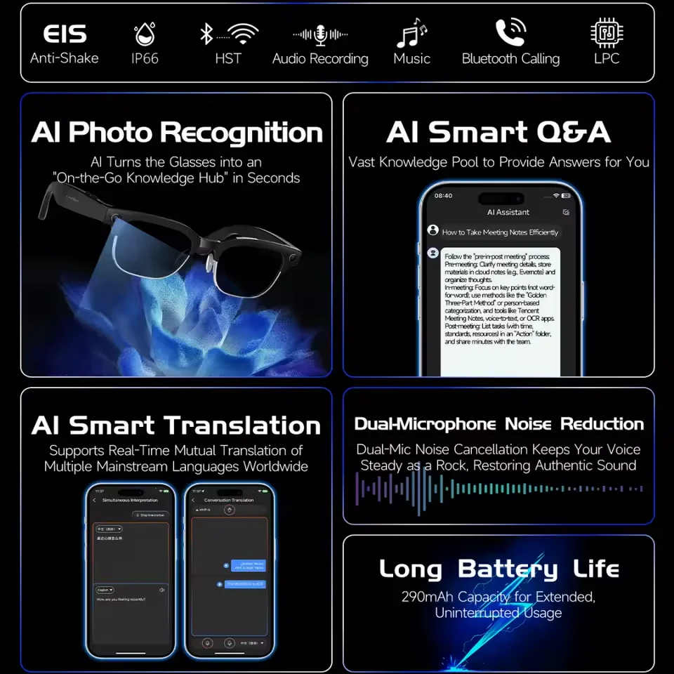 แว่นตาอัจฉริยะ AI รุ่นใหม่ล่าส - Smart Glasses Lens บทวิจารณ์และราคา
