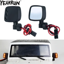 YEAHRUN RC Car Rearview Lens con luci a LED per 1/10 Axial SCX10 RC Crawler Car specchietto retrovisore simulato decorazioni parti