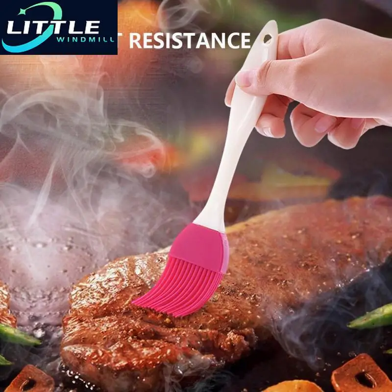 

10PCS Silicone Spatula Barbeque Brush Cooking BBQ Heat Resistant Oil Condiment Brushes Kitchen Bar Cake Baking Tools