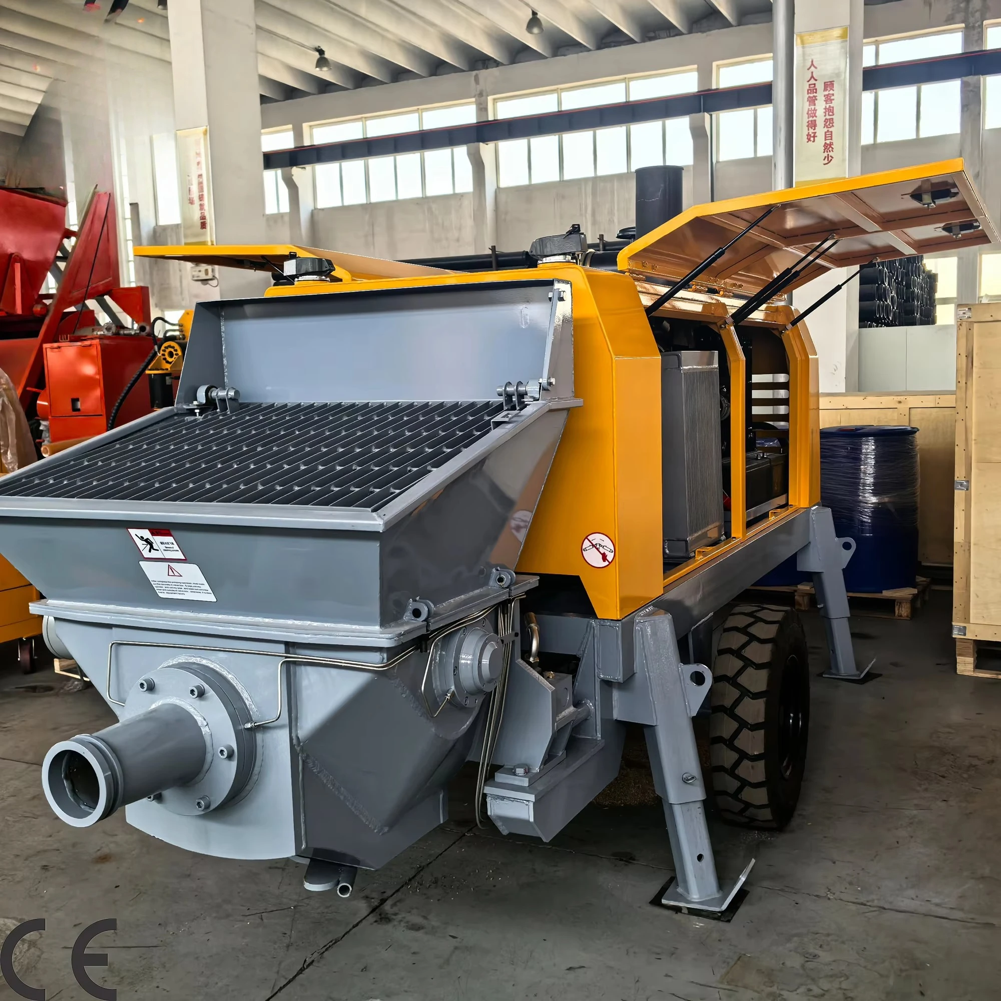 Simple Design Diesel Concrete Pump Unit 15m3h 60m Vertical 150m Horizontal for Countryside Building