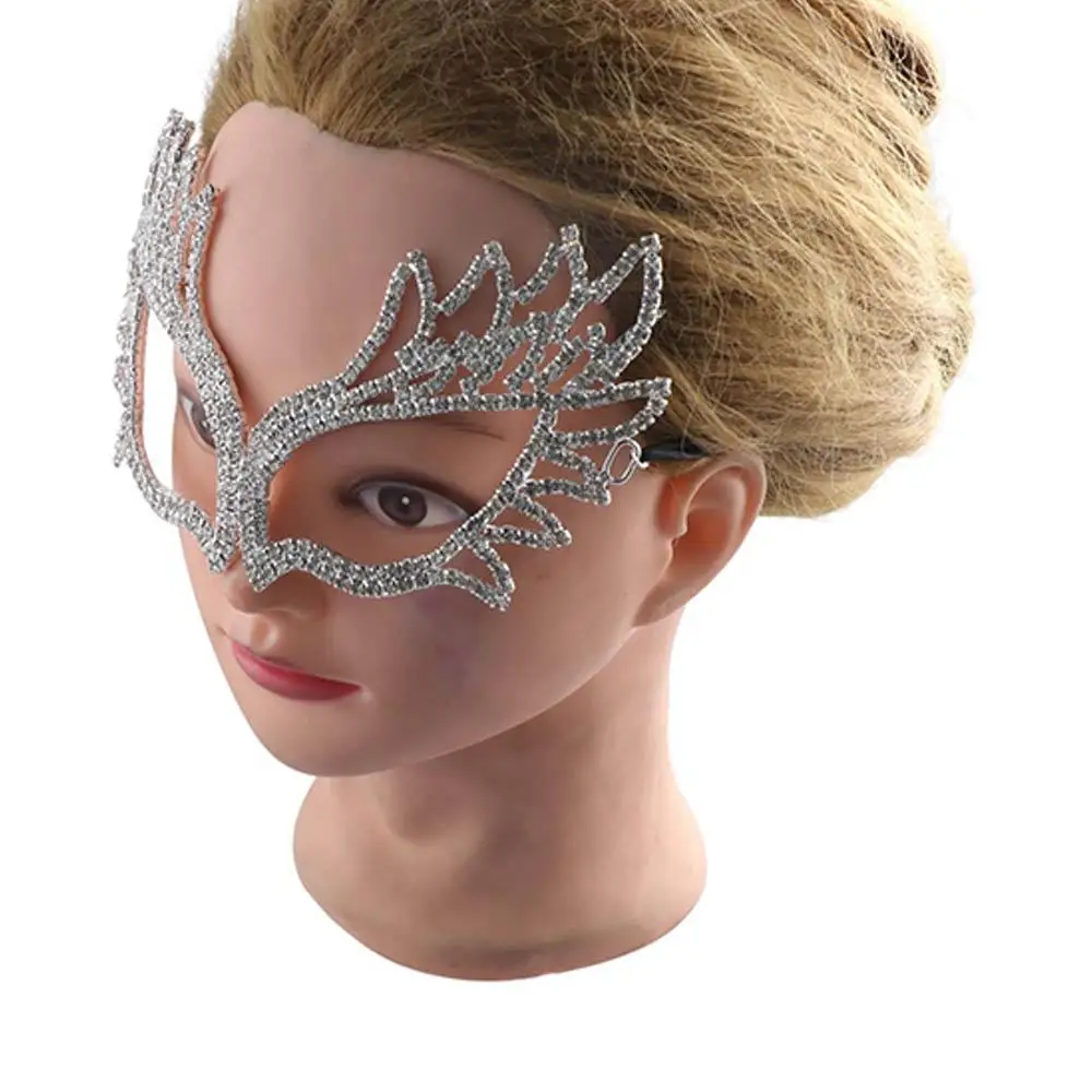 Veil Rhinestone Mask Face Chain Full Face Masquerade Mask Carnival Costume Props Masquerade Jewelry Facial Jewelry Accessories