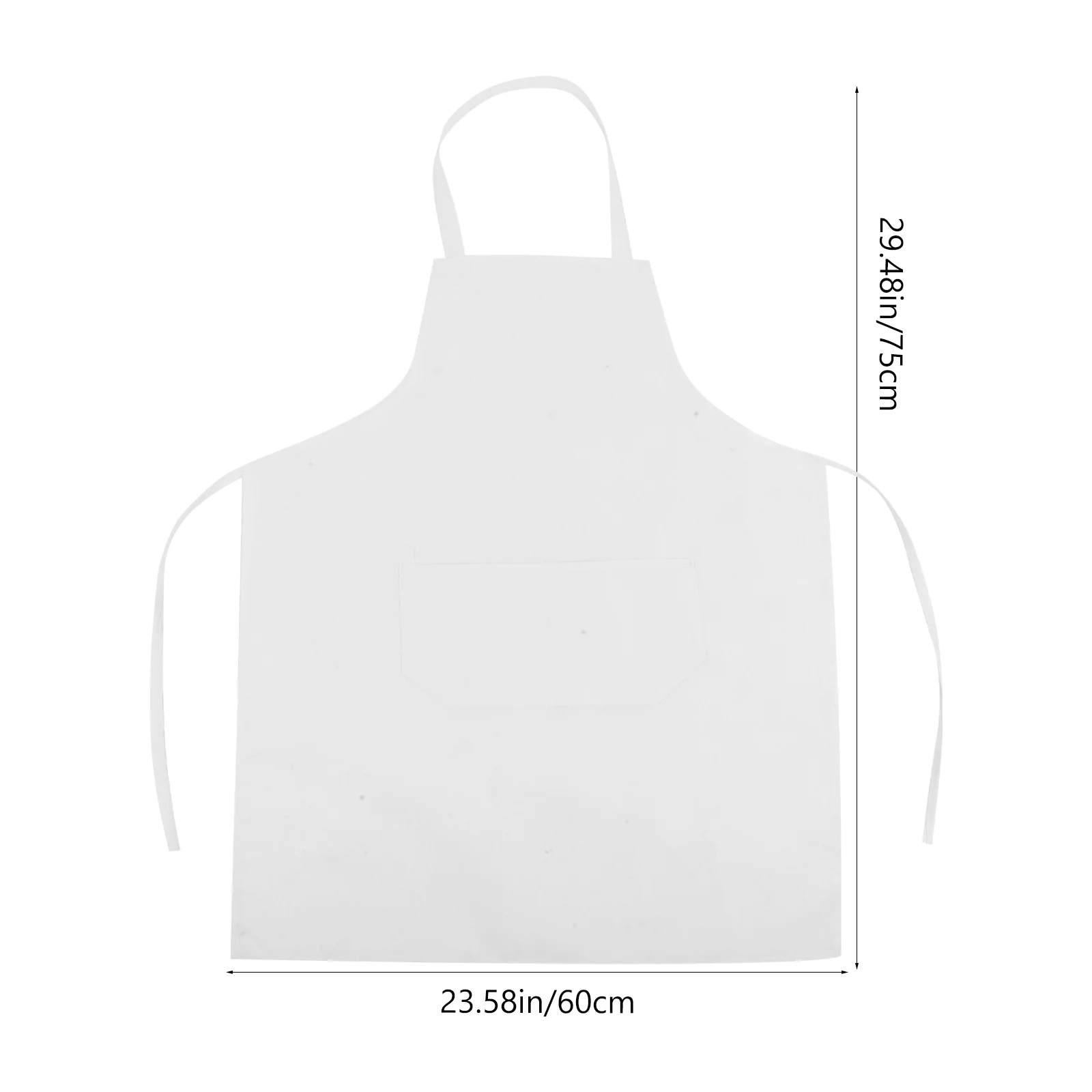 Halter-neck Style Sleeveless Kitchen Cooking Apron with Pocket (White) Restaurant apron Halter neck apron