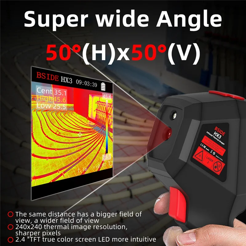 FULL-BSIDE HX3 Handheld Thermal Imaging Camera Electric Non-Contact Thermometer -20-550℃ 240X240ir Resolutio