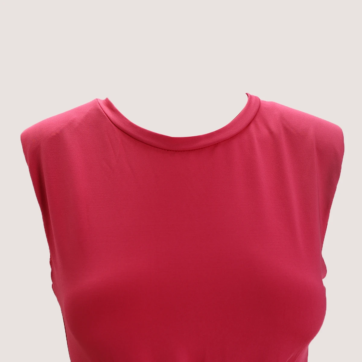 Abendkleider, formelle Ausschnitte, einfarbig, ärmellos, Rundhalsausschnitt, schmale Passform, Seitenschlitz, Midi-Kleider für Damen