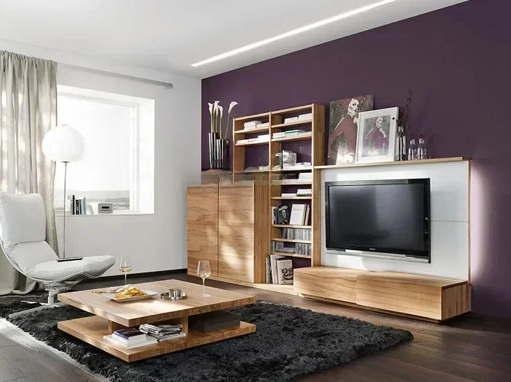 Y Nordic Mid-Ancient Log Coffee Table Household Square Tea Table Simple Living Room Small Apartment Double-Layer Solid Wood