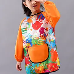 Children Art Aprons Waterproof Children's Art Aprons Graffiti Design Toddler Smock Apron For Painting Writing Water Play Cooking