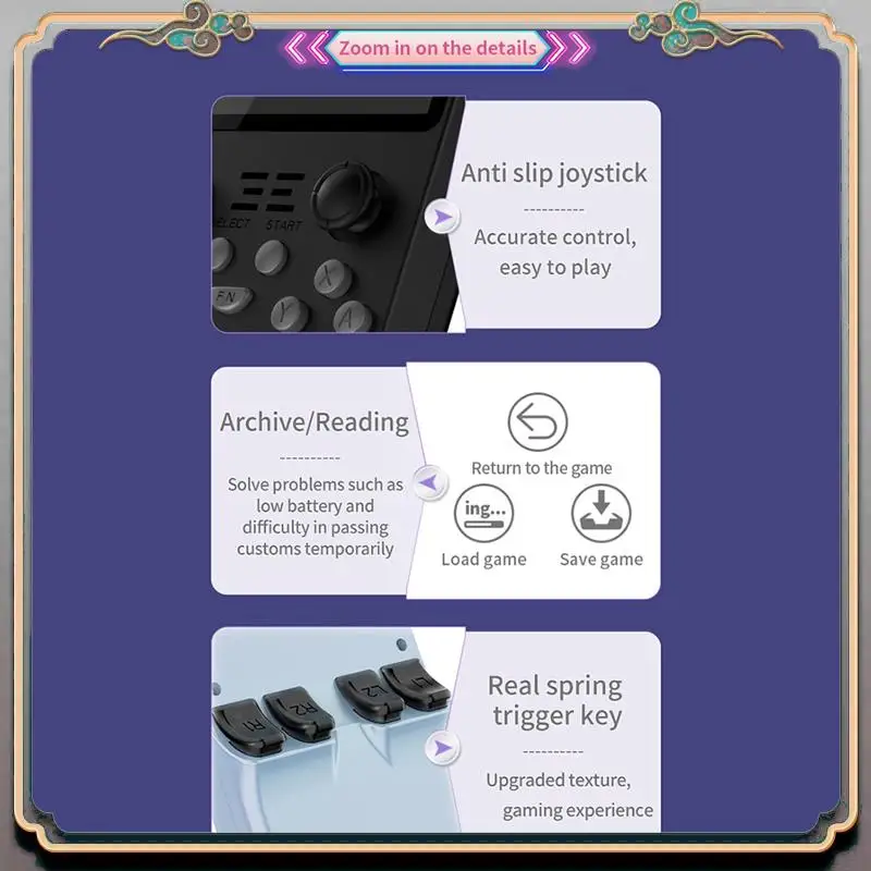 

A46M-RGB20S Retro Video Game Console 3.5Inch HD Screen Open Source System Handheld Video Players Children's Gifts