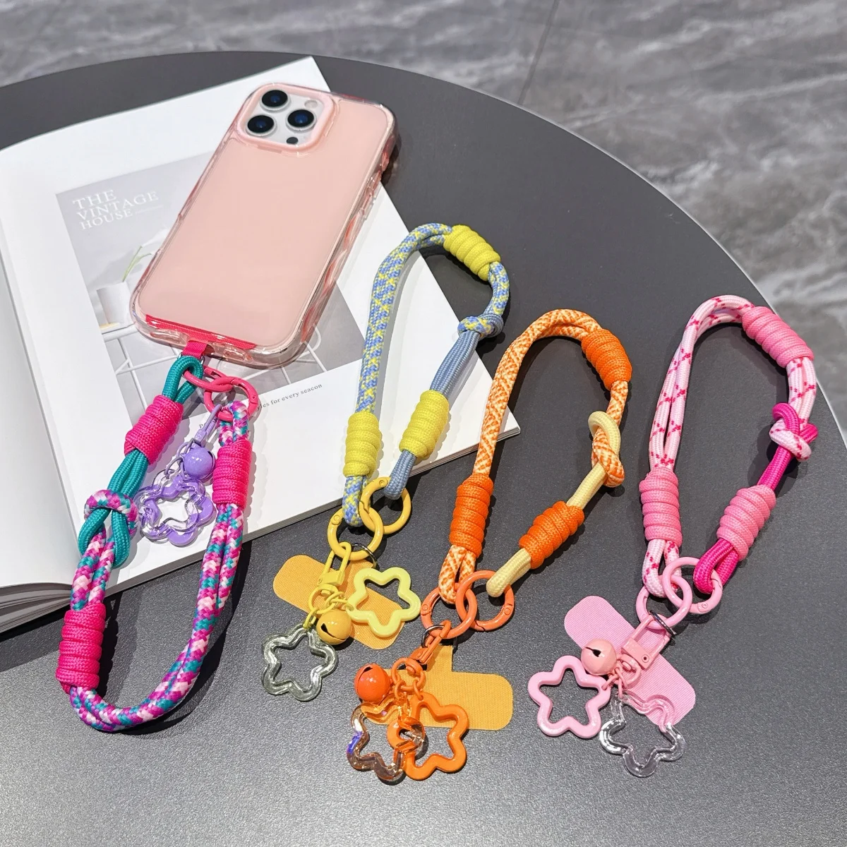 Phone Lanyard Wrist Strap Phone Case Connection Piece Phone Case Universal Accessories star Bell Portable Pendant
