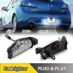 Luces LED Canbus para matrícula de coche, piezas para Mazda 2 2011-2013, Mazda3 2009-2013, blanco, OEM # BS1E-51-274E, 2 uds.