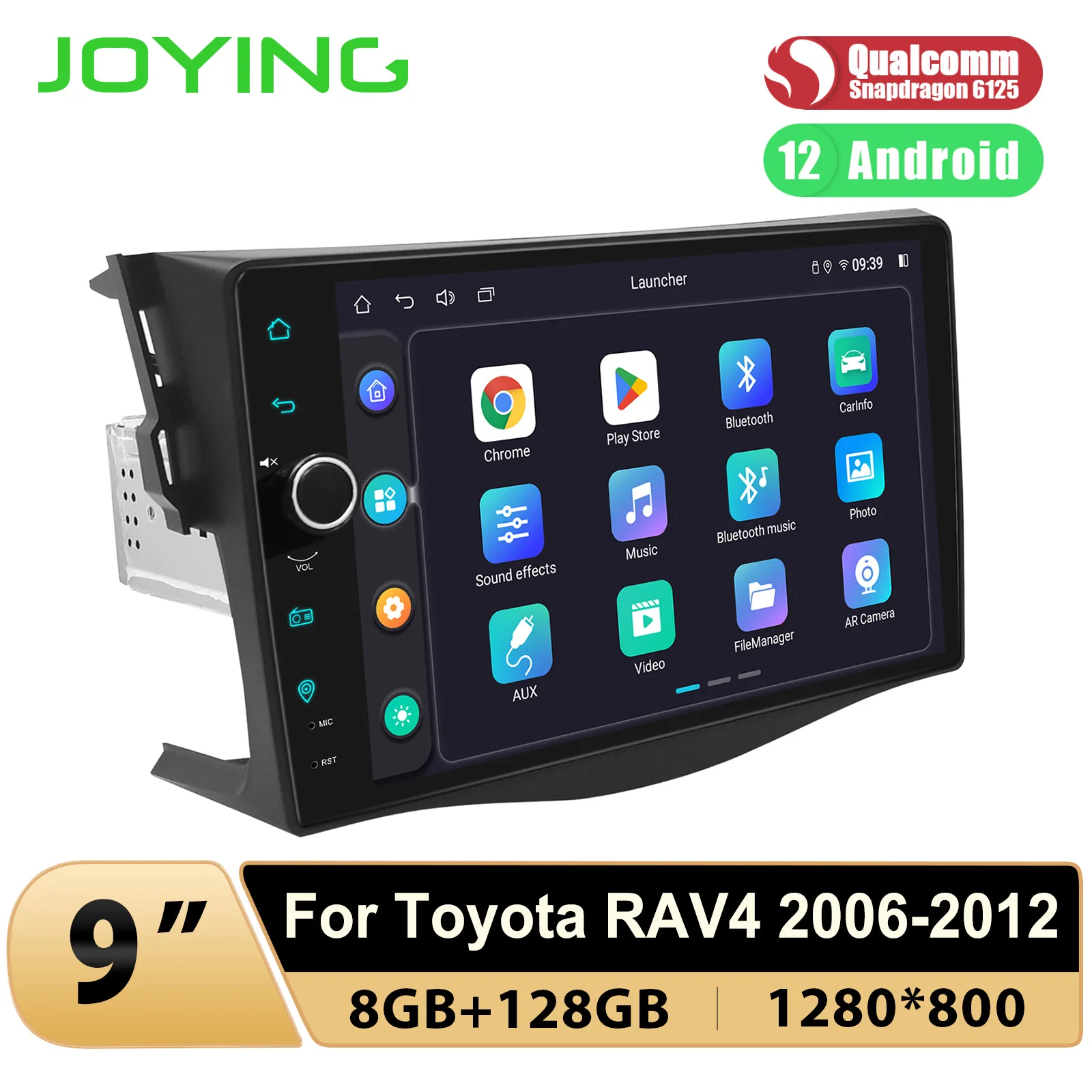 JOYING 9 Inch Replacement Car Radio Stereo Multimedia Player For Toyota RAV4 Rav 4 2006 -2012 With Car play Android Auto