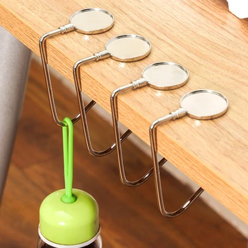 1 قطعة خطاف حقيبة قابل للطي المحمولة شماعات محفظة حقيبة يد أصحاب طاولة قابلة للطي هوك المرأة حقيبة يد المنظم مكتب عمل الجانب هوك