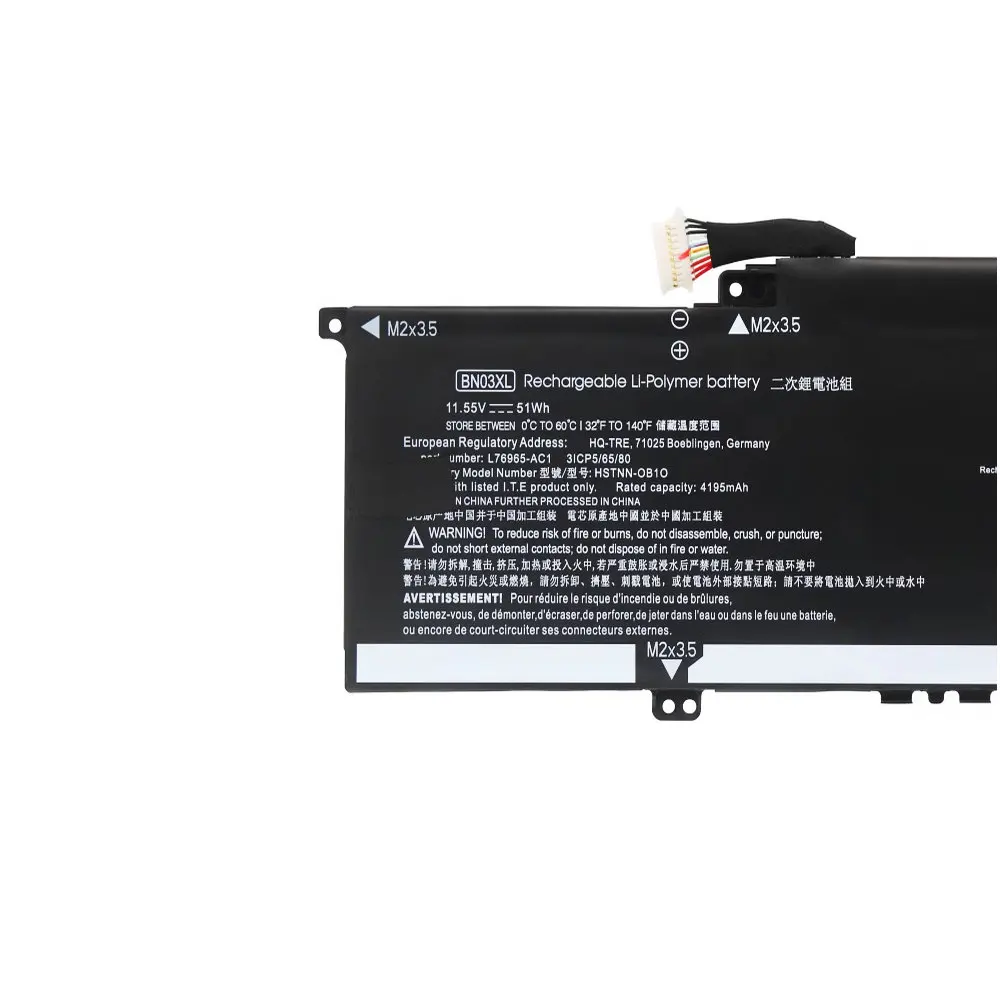 Imagem -04 - Bateria do Portátil para hp Envy X360 13-ay00001nd Tpn-c145 Tpn-c147 15m-ee0013dx Hstnn-db9n Hstnn-ob1o 11.55v Bn03xl Novo