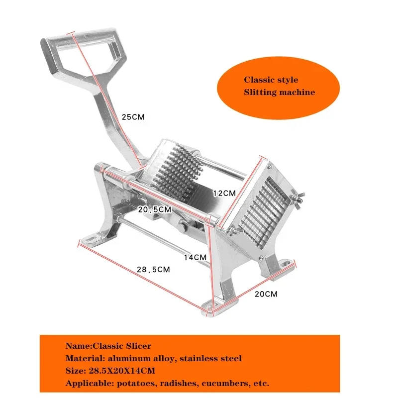 Potato cutter   commercial household cutting cucumber radish potato lettuce strip machine French fries slicer