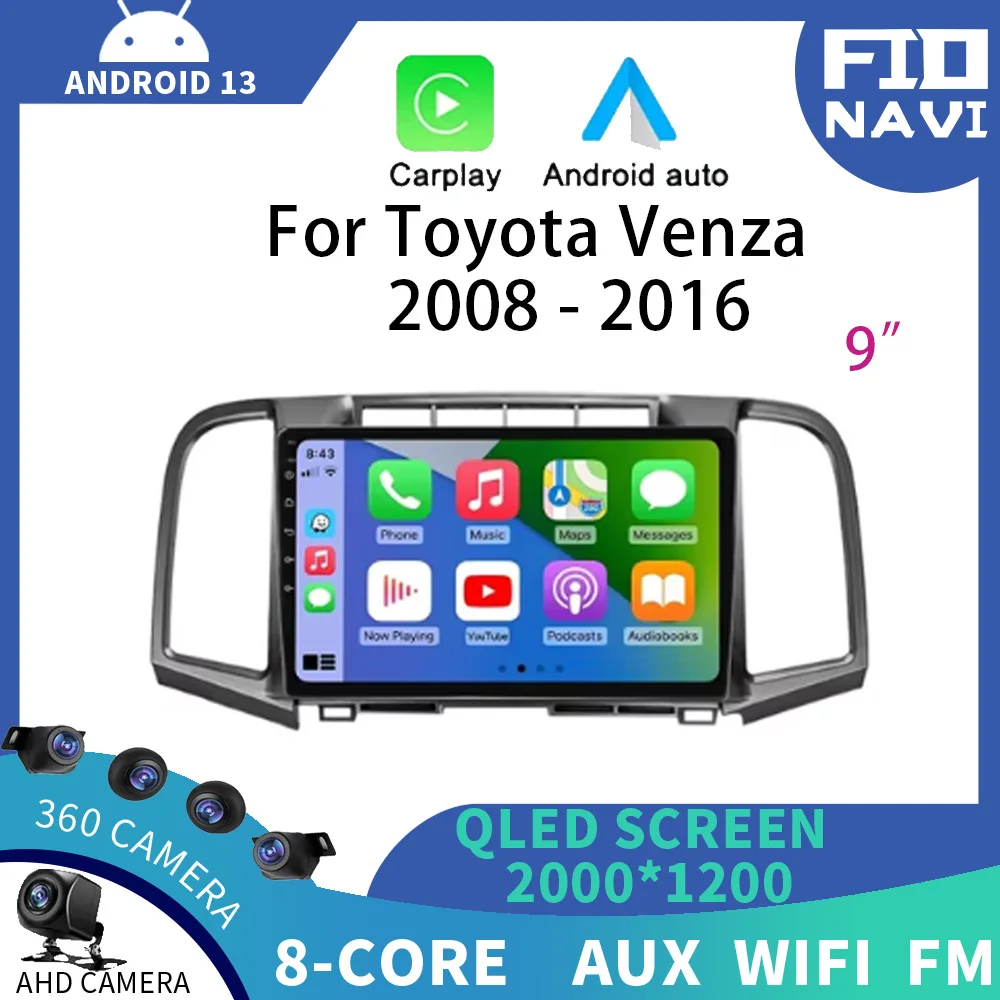 

Android 13 For Toyota Venza 2008 - 2016 Car Radio Carplay Auto Multimedia Video Player Navigation Stereo GPS 4G WIFI