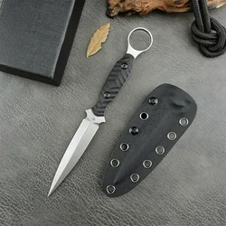 Tactical TOOR Fixed Blade Knife D2 Blade G10 Handle with Kydex Sheath Outdoor EDC Camping Hunting Hiking Tool