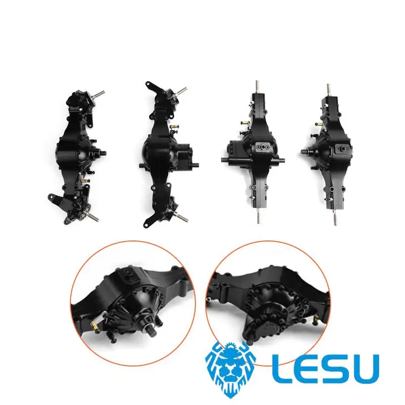 

LESU Metal 8*8 Front Rear Axles Diff Lock RC 1/14 Tractor Truck Tamiyay Outdoor Toys TH02069