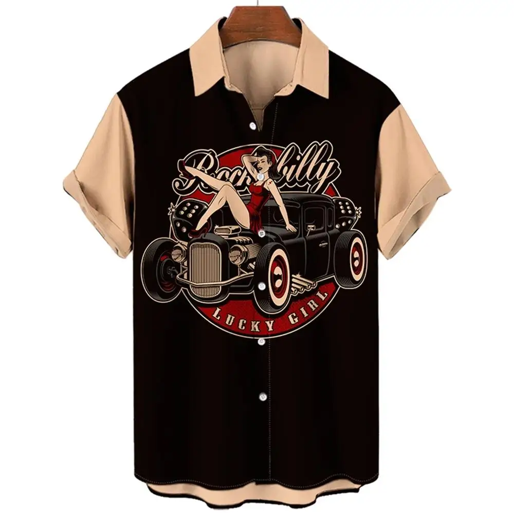 Hawaiian Vacation Men Shirt 3D Printed Man_Women Casual Fashion Short Sleeves Shirts Lapel Button Tops Oversized Unisex Clothing