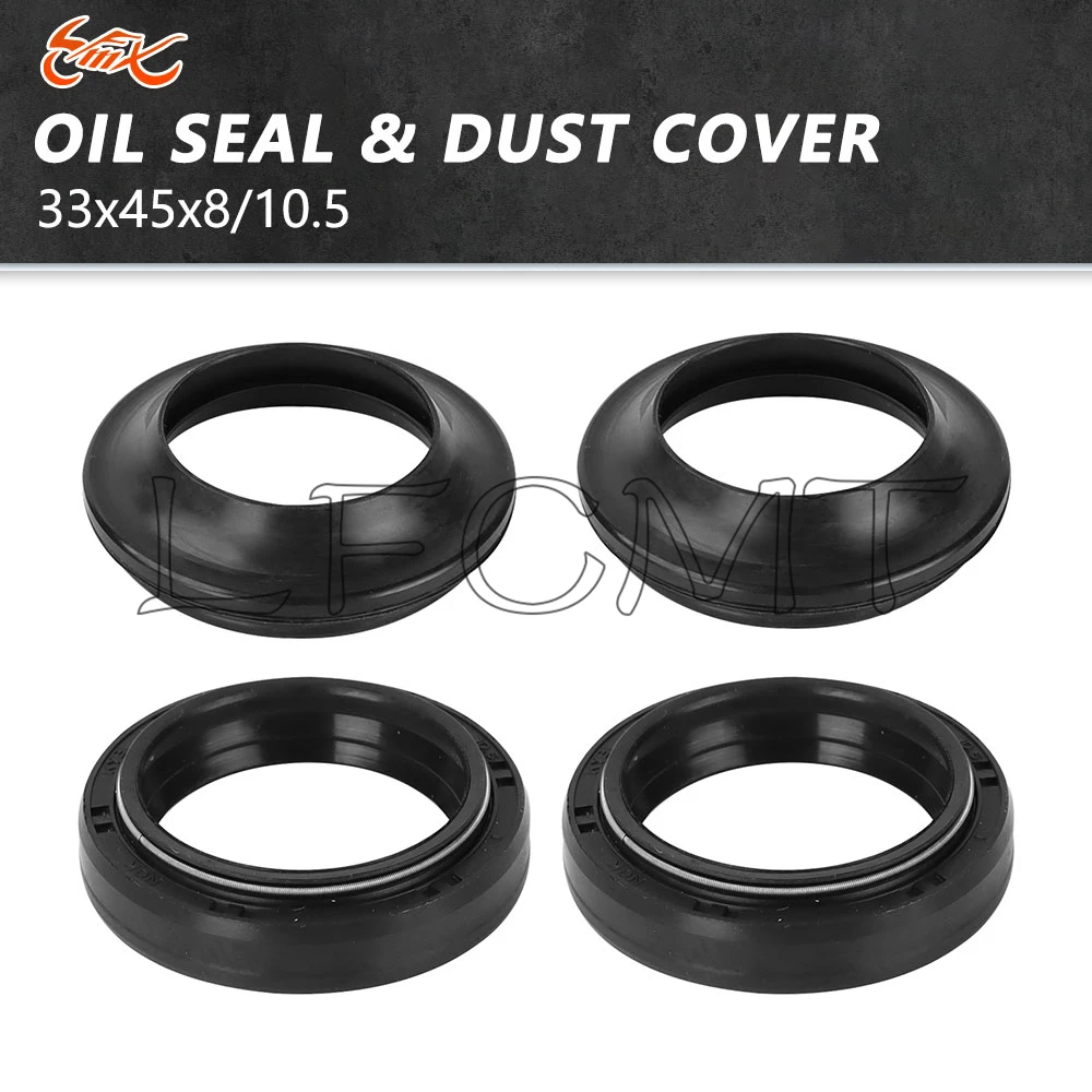 33x45x8/10,5 sello de aceite del amortiguador de horquilla delantera 33 45 cubierta antipolvo compatible con Honda JAZZ FORESIGHT FORZA X 250 DYLAN FES S-WING SH 125 SH150
