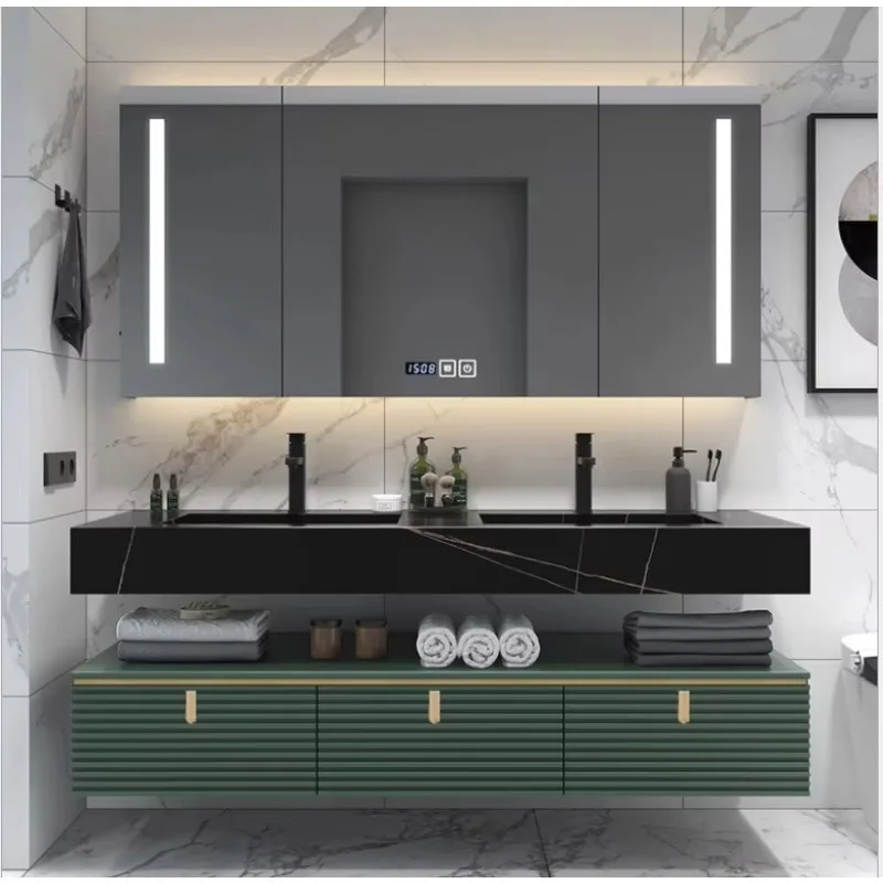 Customized Popular Wall Mounted Modern Bathroom Vanity