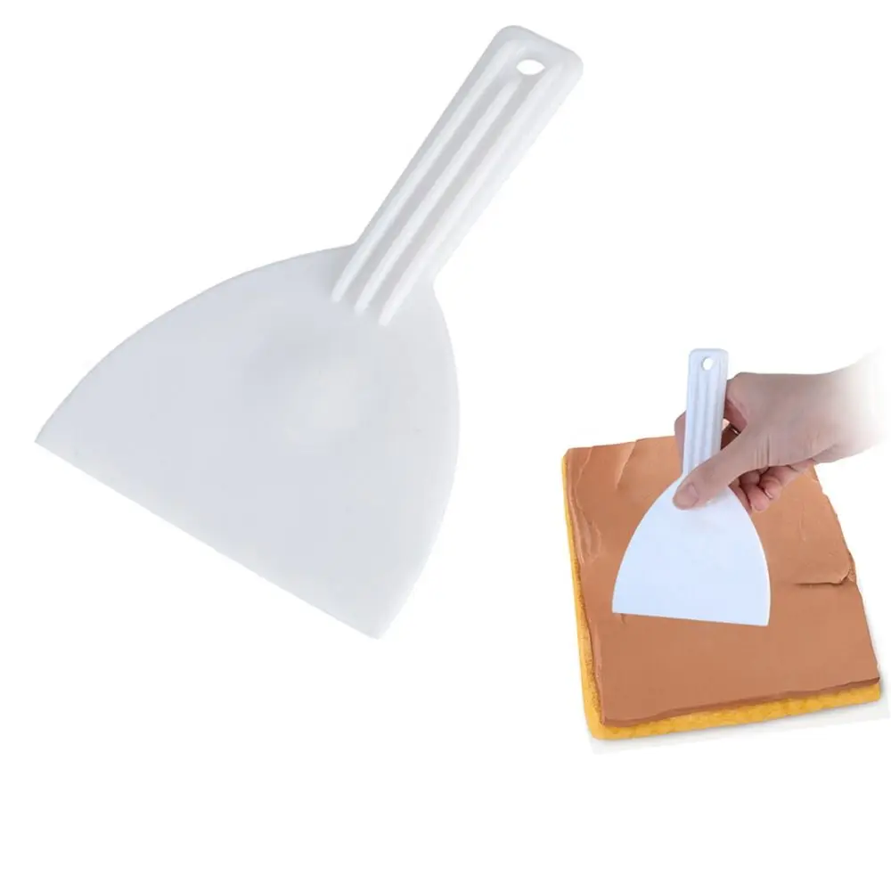 New White Cake Divider Scraper PP Soft Baking Tool Multi-purpose Triangle Chocolate Shovel DIY Pastry Cream