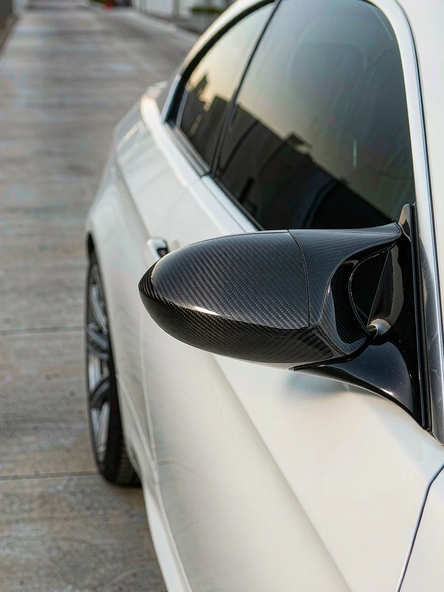 Real Carbon Fiber Side Mirror Cover Caps Add-on Style Pair for BMW 3 Series E92 E93 Coupe M3 2006-2013 Exterior Trim