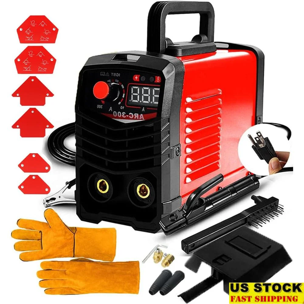 300A Portable MMA Welder 110V IGBT Inverter Welding Machine LCD Display Arc Welder Home DIY Projects