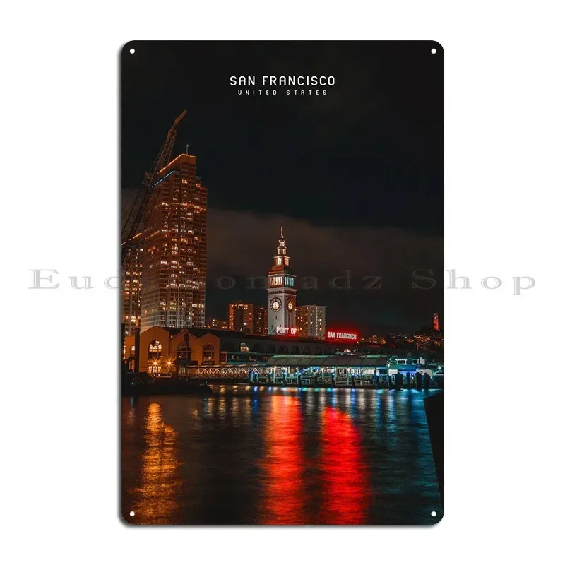 San Francisco Metal Plaque Poster Garage Customize Wall Decor Wall Decor Living Room Tin Sign Poster