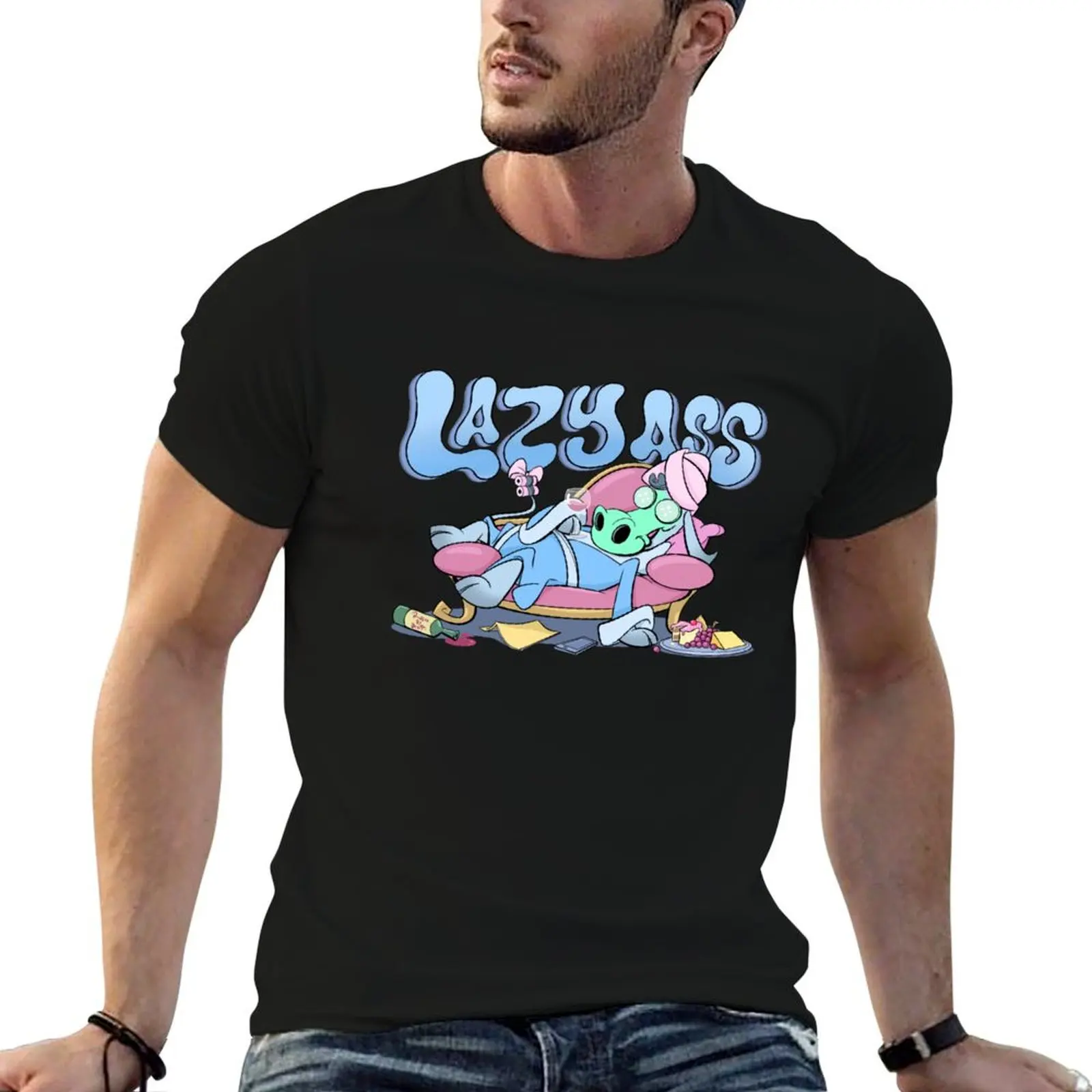 

Lazy Ass Tee T-Shirt vintage cheap stuff shirts graphic tee men