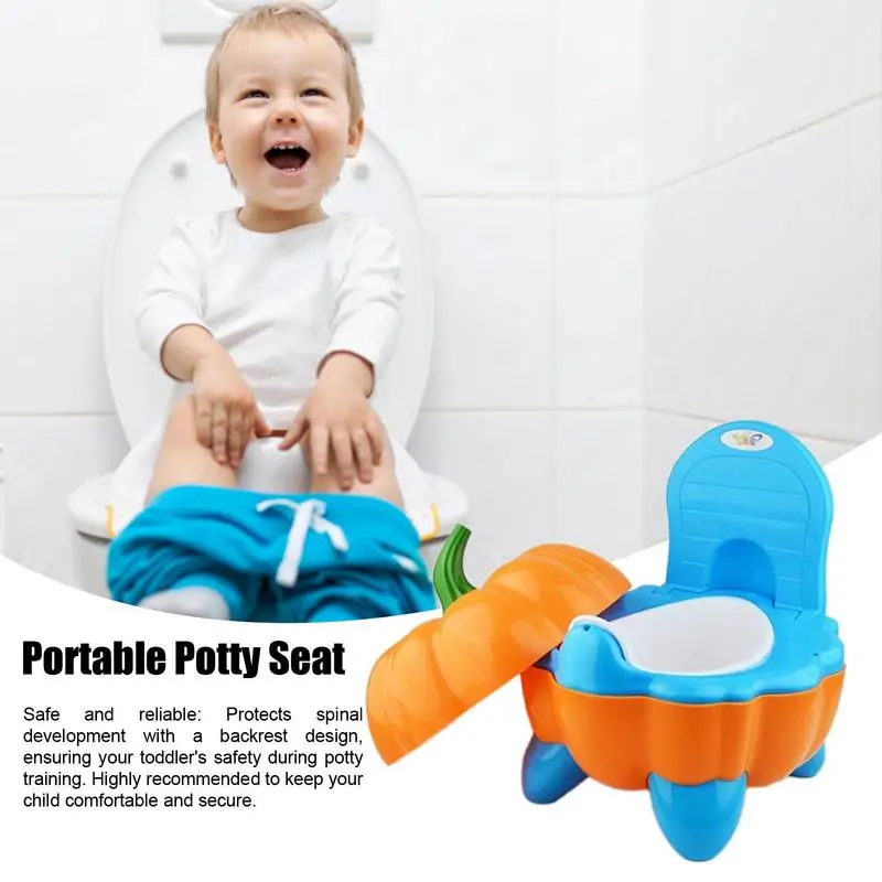 Pot portable pour enfants, siège de toilette de voyage facile à nettoyer avec protection contre les éclaboussures et couvercle, accessoires pour bébés