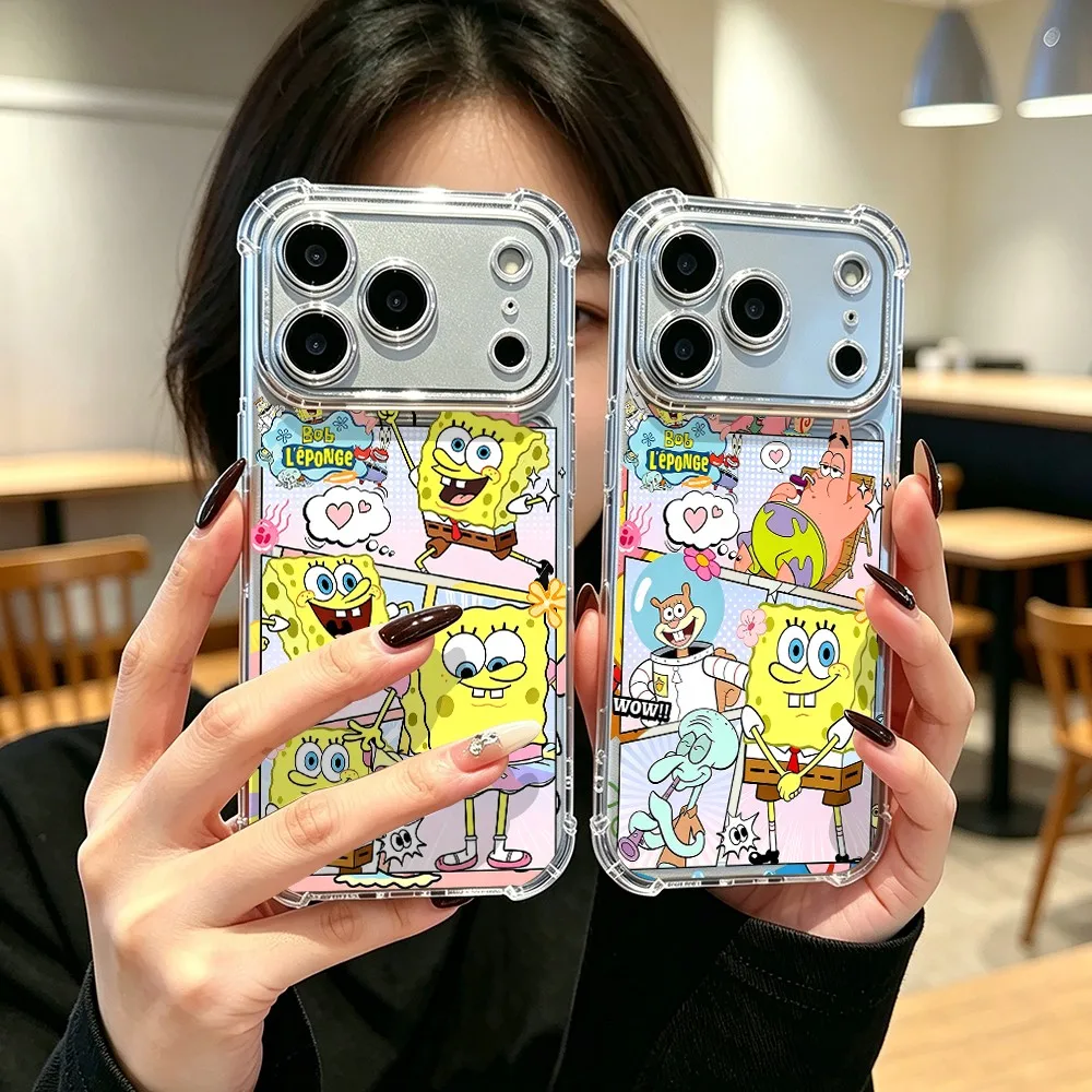 Cartoon S-SpongeBobs Phone Case For Samsung A27 A37 A57 A17 A07 A56 A26 A33 A54 A51 A73 A55 A53 A36 A35 A34 A25 A24 A23 A16 5G